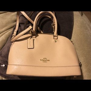 Tan coach purse